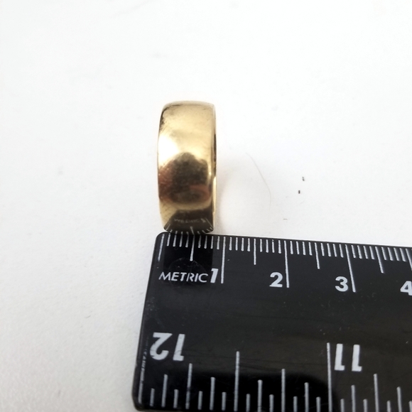 14K Gold Benchmark Men's Wedding Band Ring Size 1.5 - Picture 7 of 10